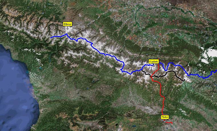Caucasus from satelite